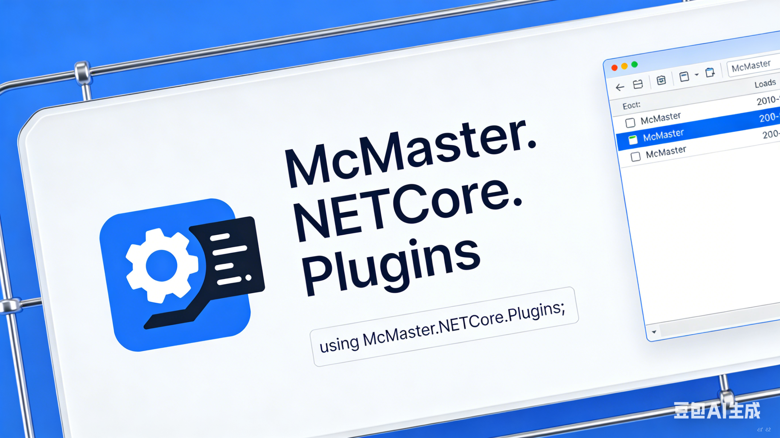 [McMaster.NET 的使用] 打造自己的插件系统！-资源刺客