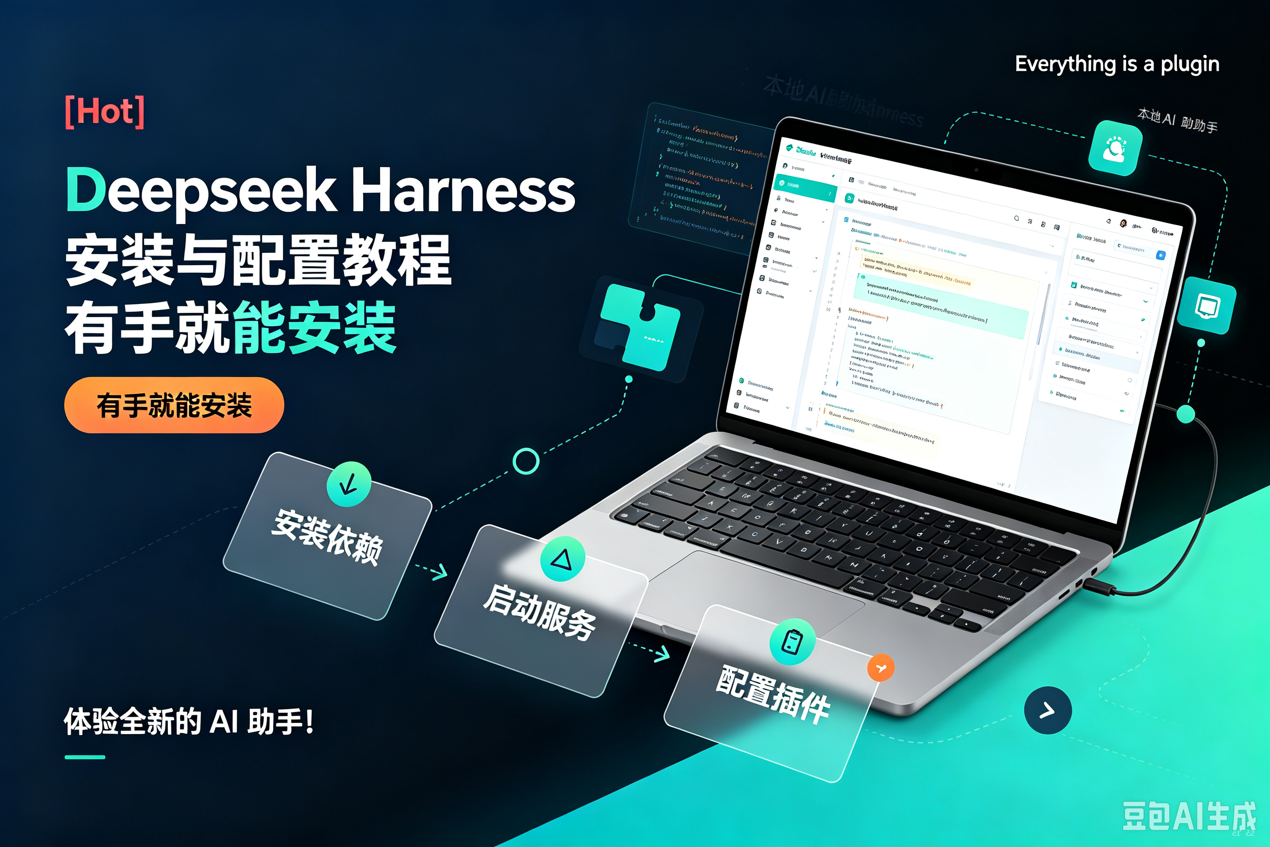 [Hot]Deepseek Harness 安装与配置教程：有手就能安装，体验全新的 AI 助手！-资源刺客